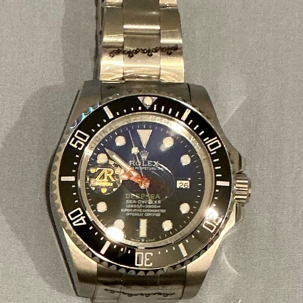 Luxury silver and Black Chronograph Watch